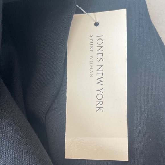 Jones New York Black long sleeve Top mock turtleneck 100% cotton Jersey size 2X - Picture 8 of 9